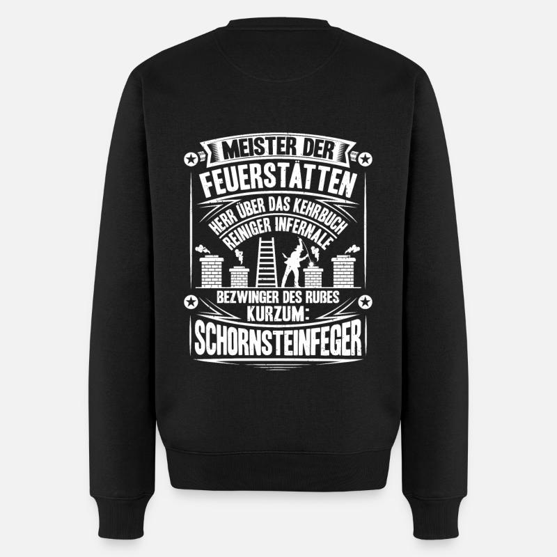 Schornsteinfeger Kaminkehrer Chimney Sweep - Männer Premium Bio Pullover - Schwarz