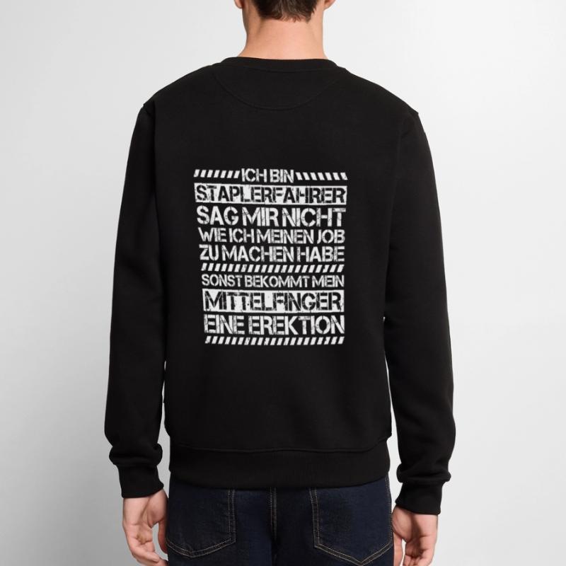 Staplerfahrer Gabelstaplerfahrer Forklift Operator Männer Premium Bio Pullover