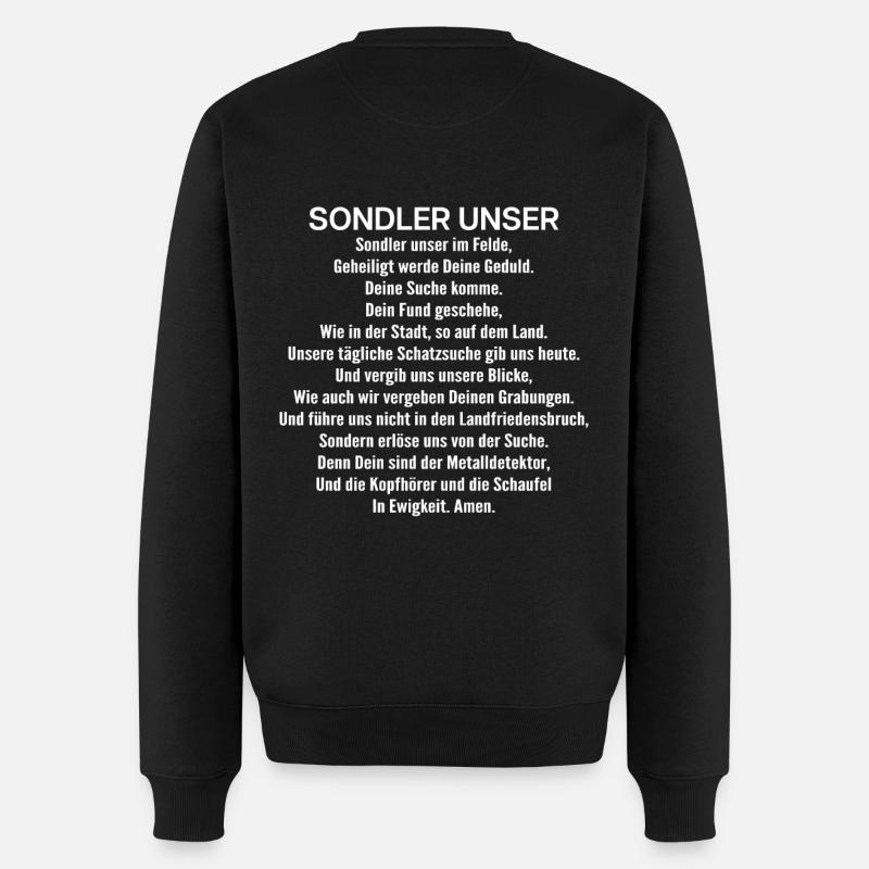 Sondengänger Sondler Metalldetektor Detectorist - Männer Premium Bio Pullover - Schwarz