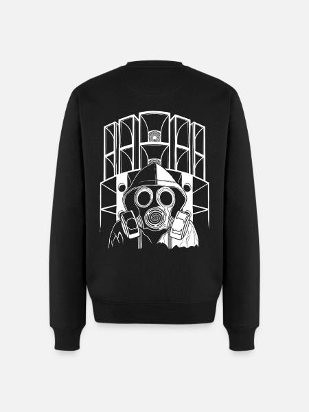 Tekno 23 sound system gas mask - Men's Premium Organic Jumper - black