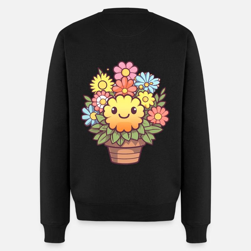Joli bouquet kawaii - Pull Premium bio Homme - noir