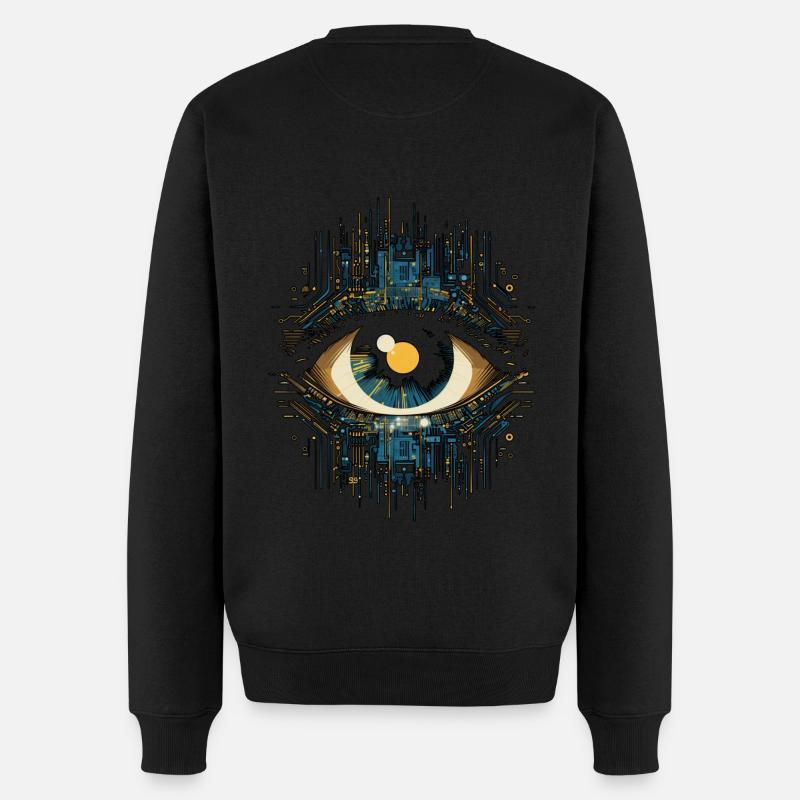 Auge Elektronik - Männer Premium Bio Pullover - Schwarz