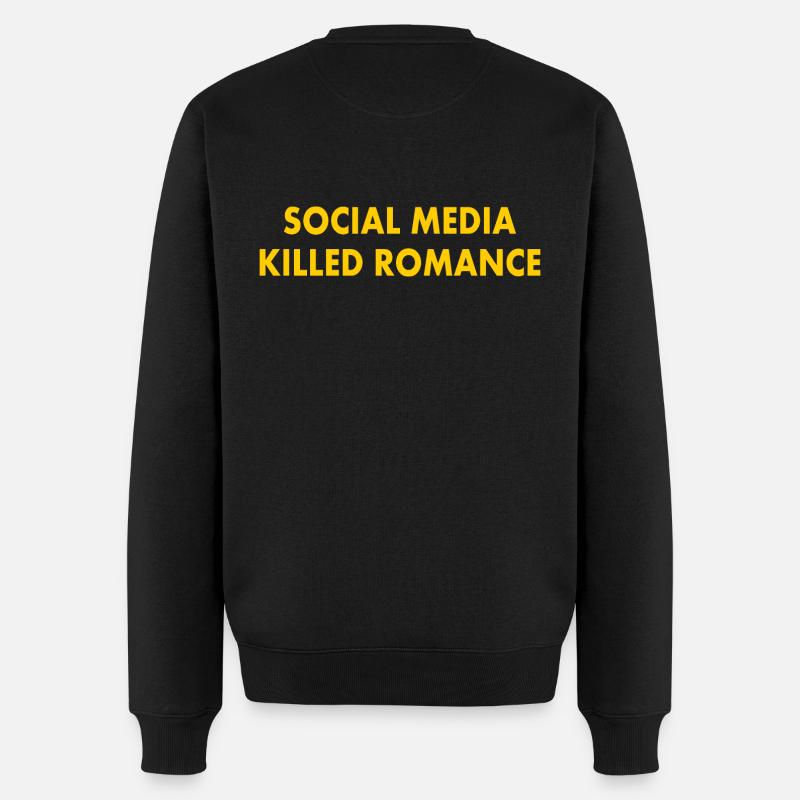 social media killed romance - Pull Premium bio Homme - noir