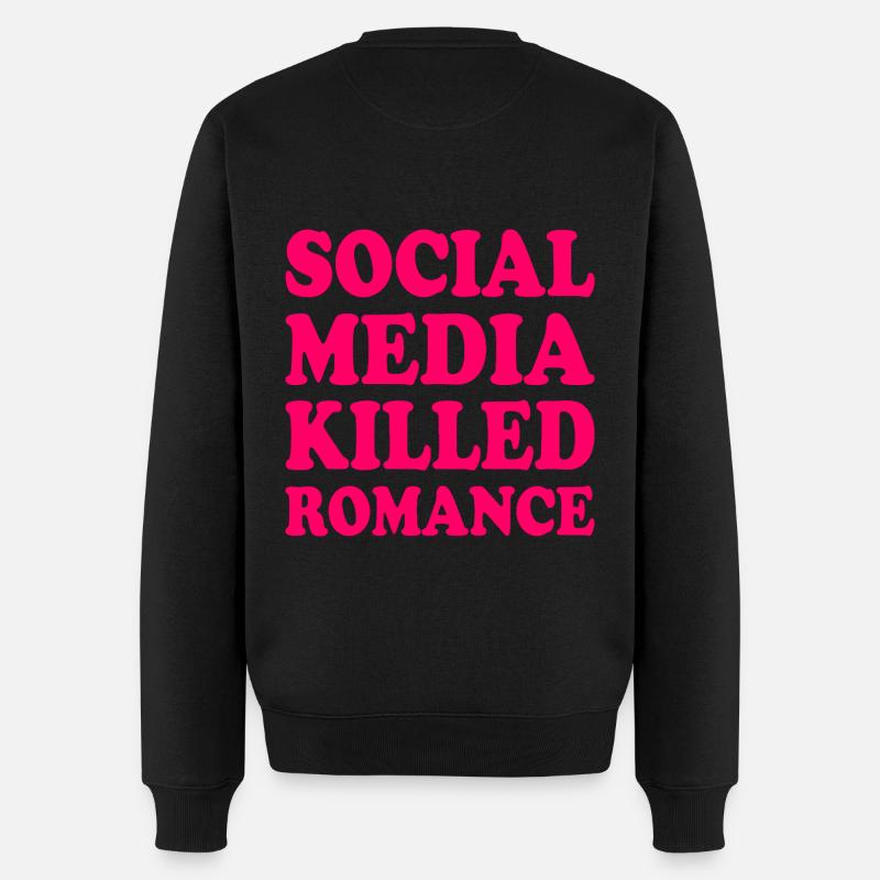 social media killed romance - Pull Premium bio Homme - noir