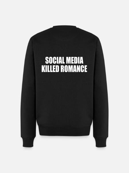 social media killed romance - Men's Premium Organic Jumper - black
