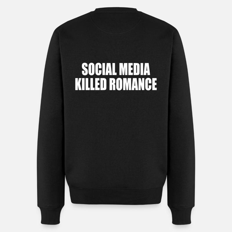 social media killed romance - Pull Premium bio Homme - noir
