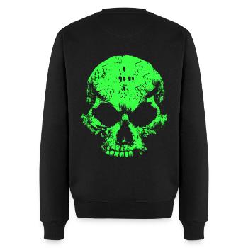 Crâne acide - Pull Premium bio Homme - noir - Dos - Nico (187cm)