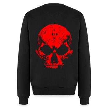 Skull Red - Men's Premium Organic Jumper - black - Back - Nico (187cm)