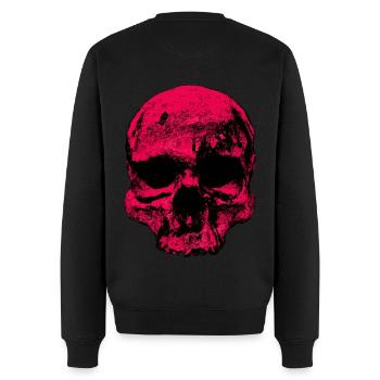 Schädel - Männer Premium Bio Pullover - Schwarz - Hinten - Nico (187cm)