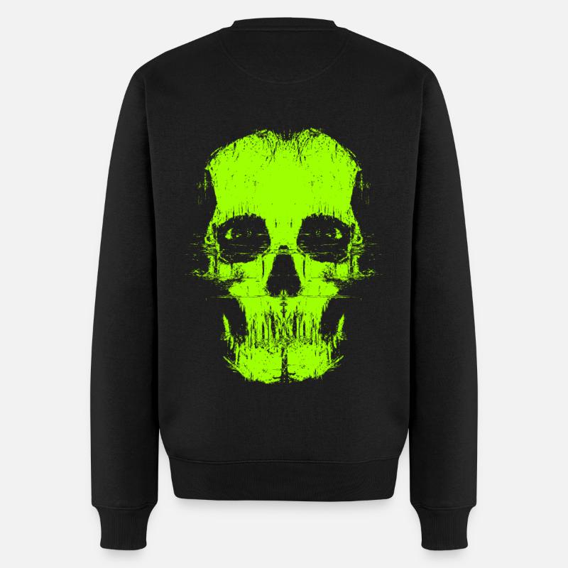 Psycho Glitch Crâne - Pull Premium bio Homme - noir