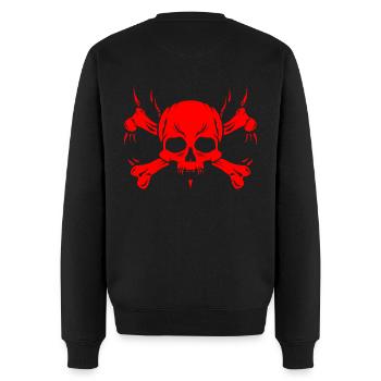 Skull - Men's Premium Organic Jumper - black - Back - Nico (187cm)