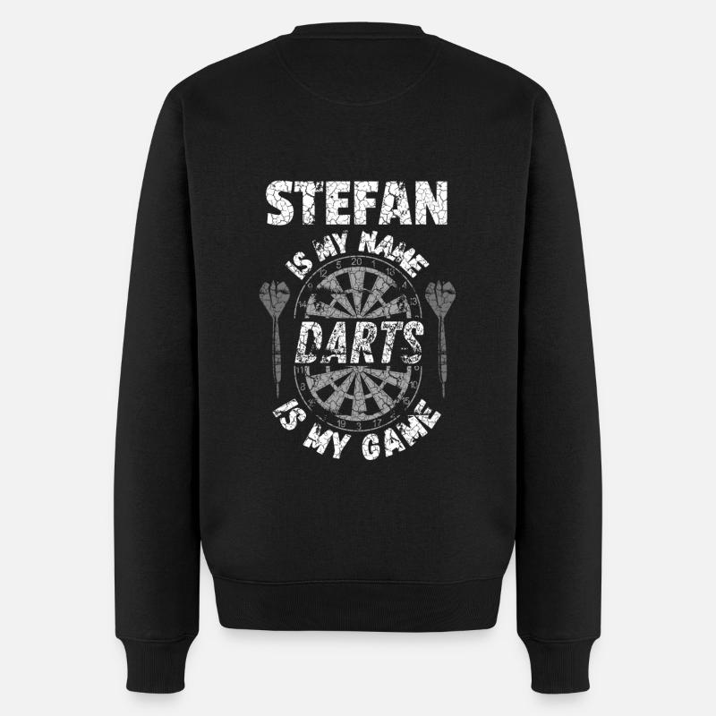 T-shirt de fléchettes personnalisé pour Stefan - Pull Premium bio Homme - noir