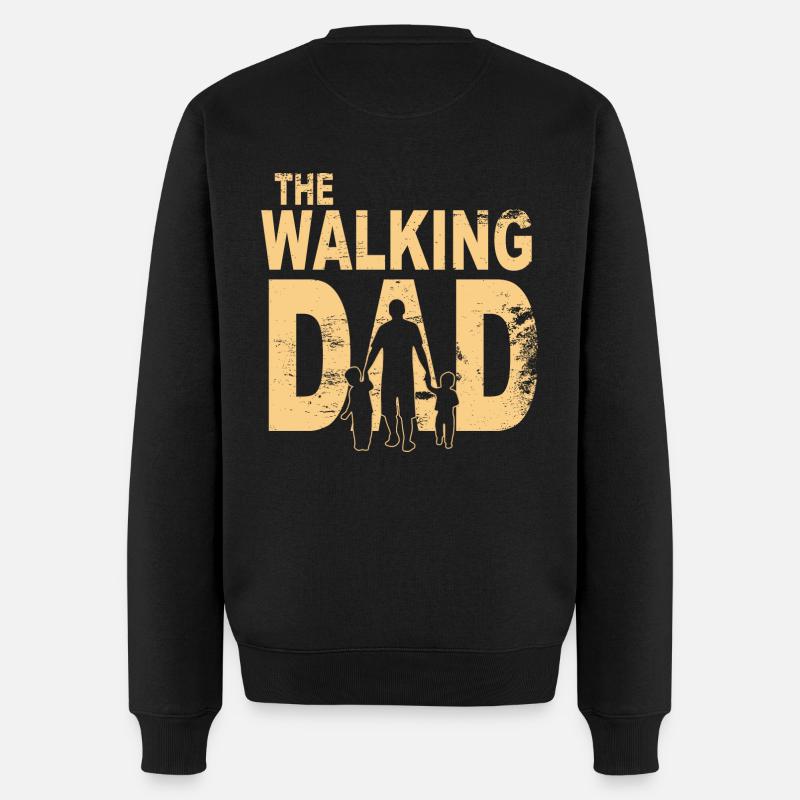 The walking dad - Männer Premium Bio Pullover - Schwarz