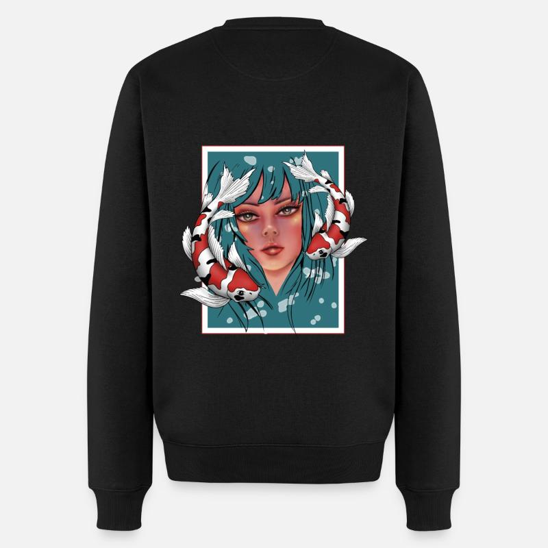Filles avec Koi - Pull Premium bio Homme - noir