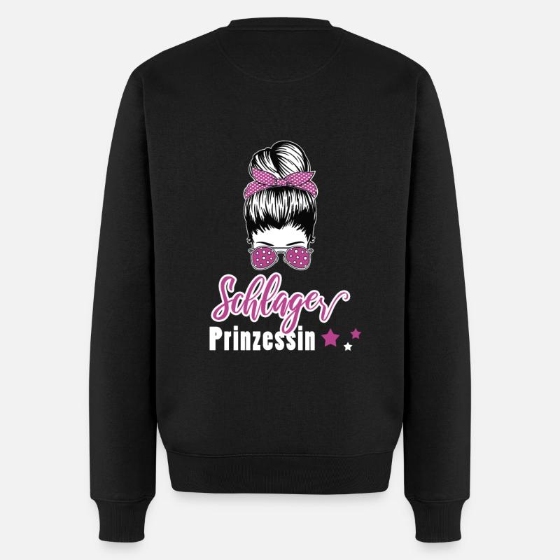 Schlagerprinzessin Schlagerfan Schlagermusik - Männer Premium Bio Pullover - Schwarz