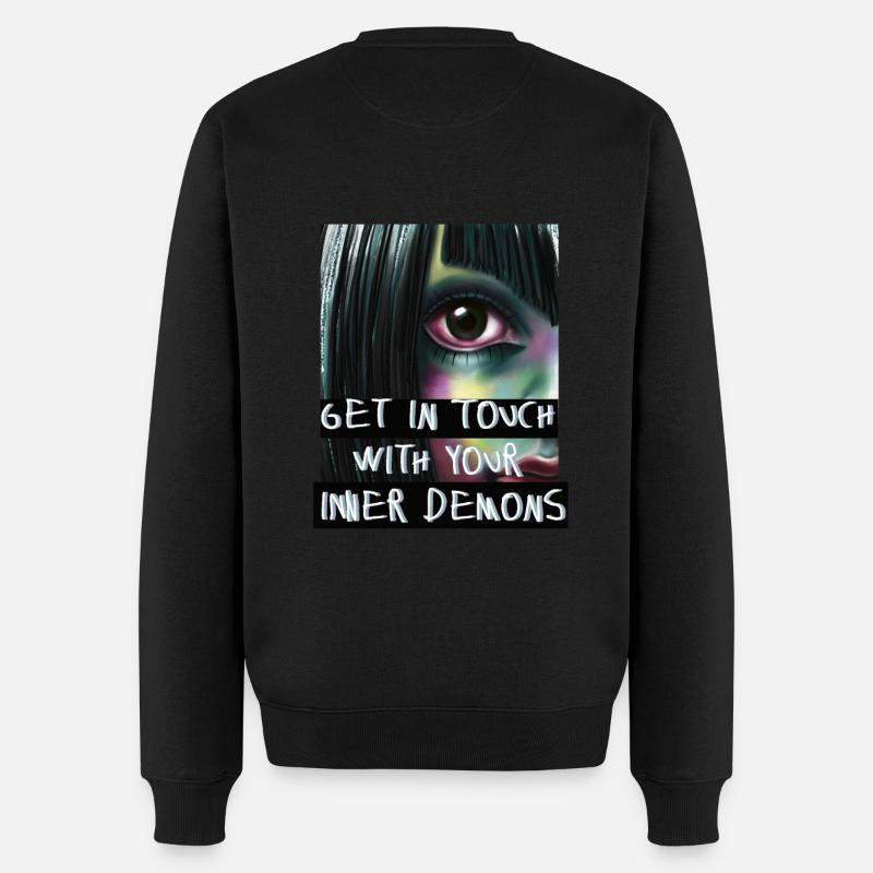 Anime Japan Dämonen - Männer Premium Bio Pullover - Schwarz