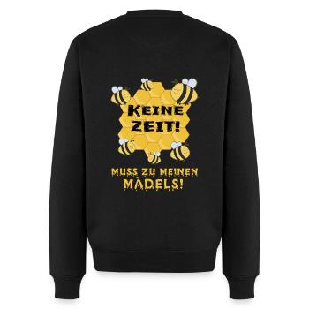 Imker Lustiger Spruch - Männer Premium Bio Pullover - Schwarz - Hinten - Nico (187cm)
