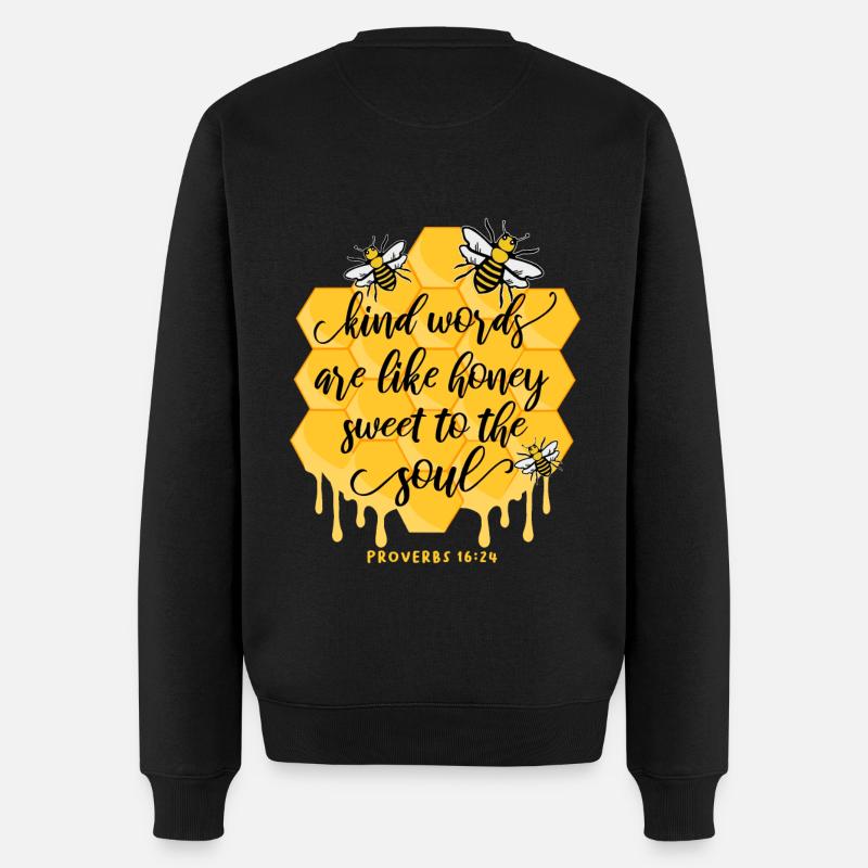 Christliches Bibel Zitat - Männer Premium Bio Pullover - Schwarz