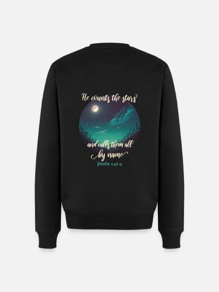 Bible verse Christian religious saying - Men's Premium Organic Jumper - black