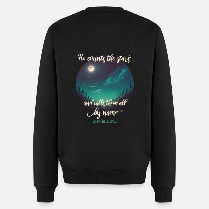 Bibelvers Christlich Religiöser Spruch - Männer Premium Bio Pullover - Schwarz