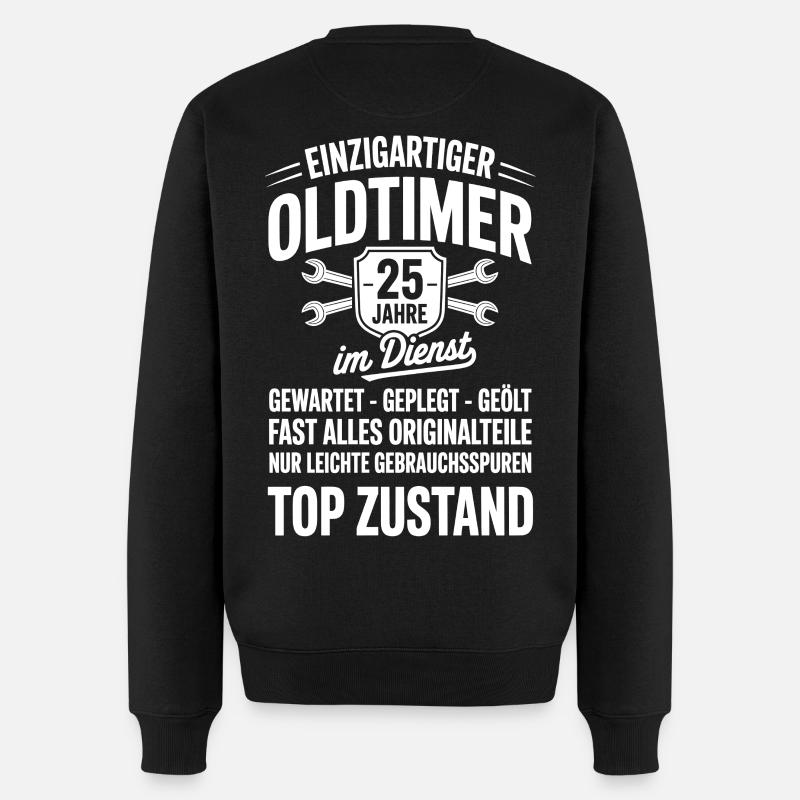 25 Jahre im Dienst - Top Zustand - Männer Premium Bio Pullover - Schwarz