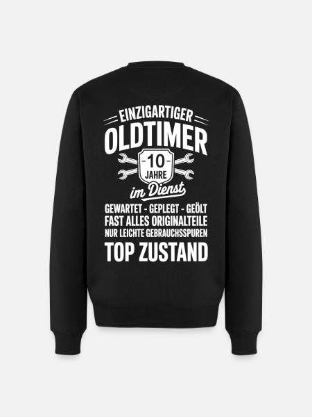 bester Mitarbeiter - Oldtimer Mechaniker - Männer Premium Bio Pullover - Schwarz