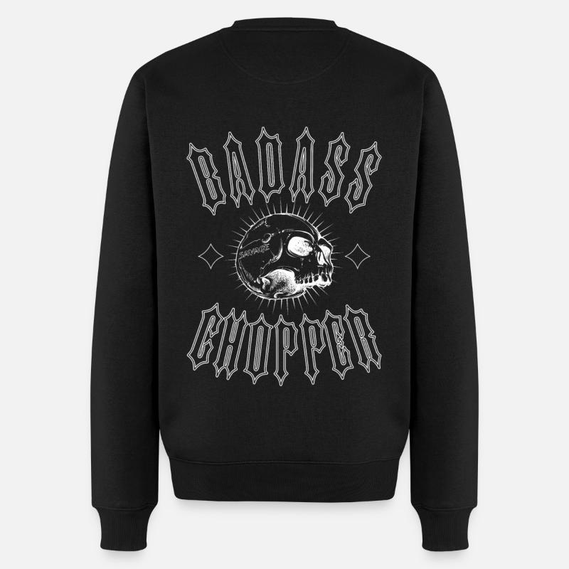 BADASS CHOPPER - Männer Premium Bio Pullover - Schwarz