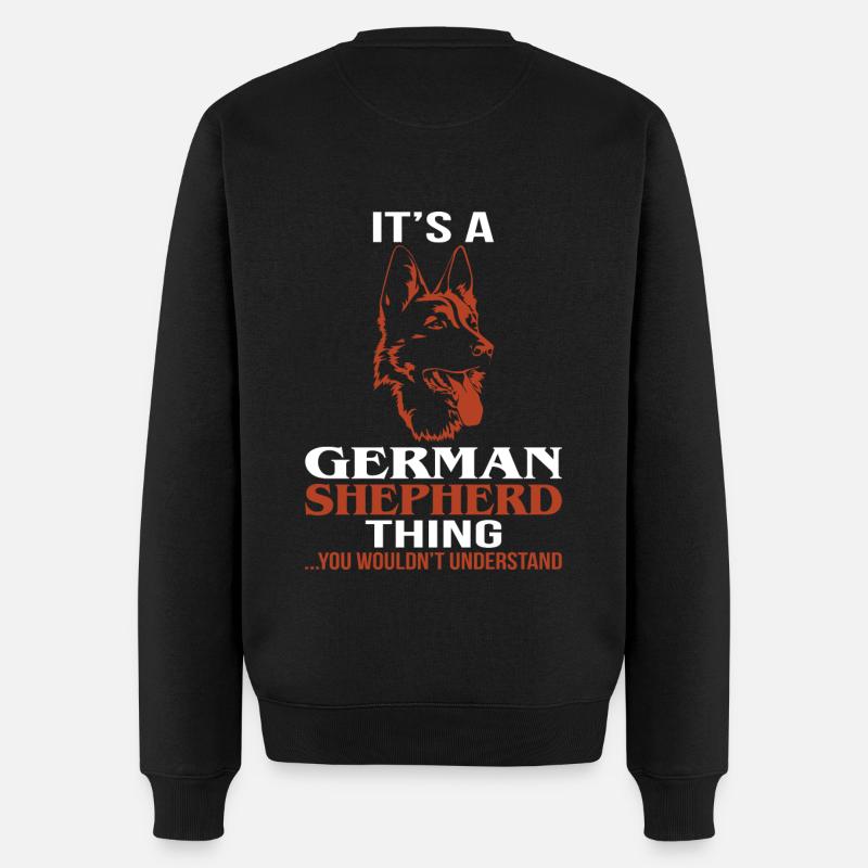 Deutscher Schäferhund - Männer Premium Bio Pullover - Schwarz