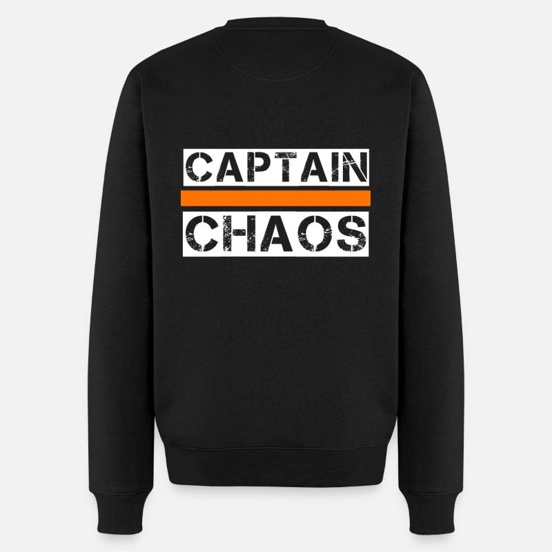 Capitaine chaos - Pull Premium bio Homme - noir