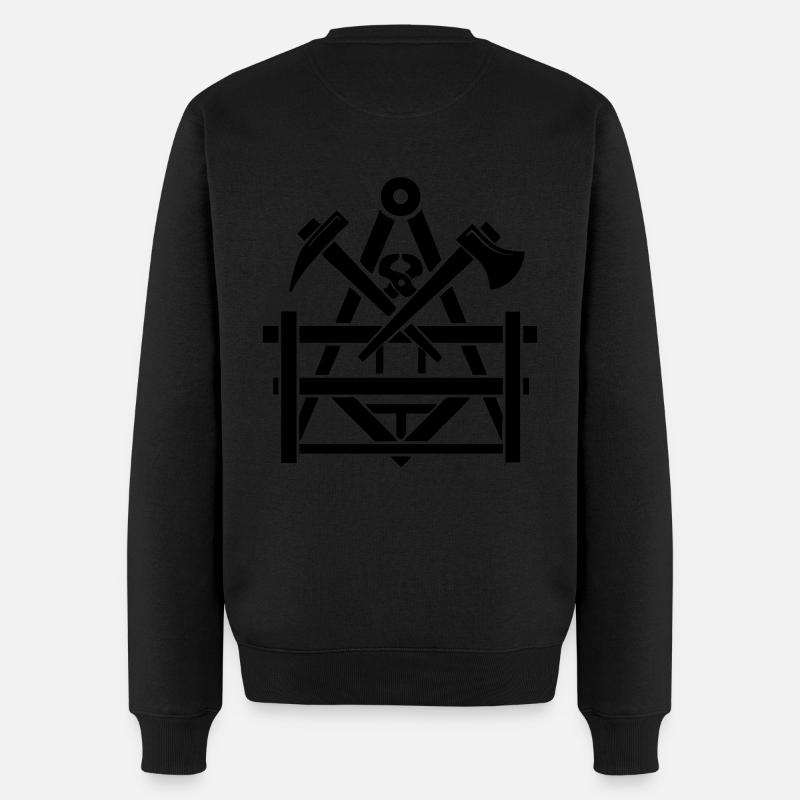 Artisanat de construction en béton - Pull Premium bio Homme - noir