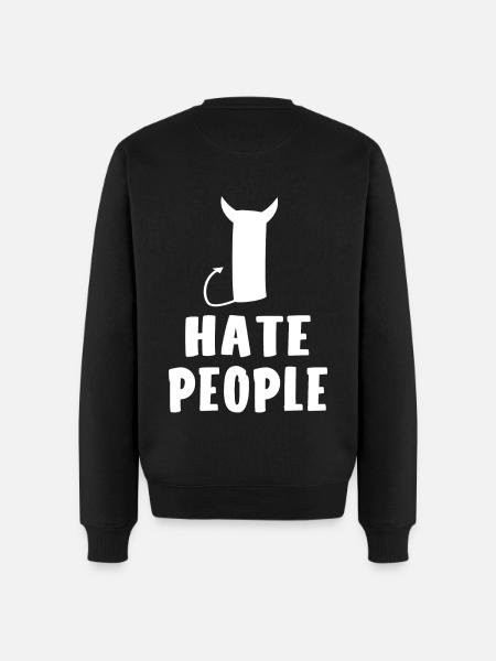 I hate people - Men's Premium Organic Jumper - black