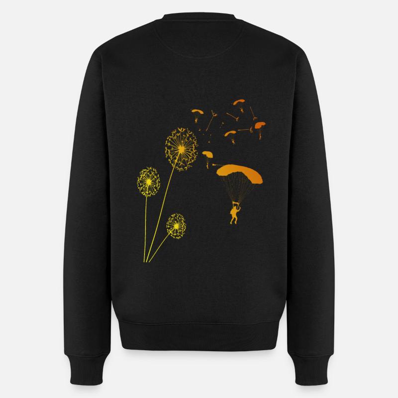 Fallschirm Paragliding Pusteblume Sport Geschenk - Männer Premium Bio Pullover - Schwarz