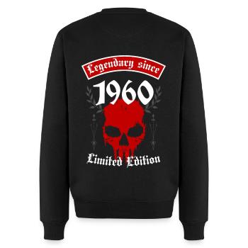 Legende seit 1960 - Männer Premium Bio Pullover - Schwarz - Hinten - Nico (187cm)