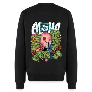 Aloha - Men's Premium Organic Jumper - black - Back - Nico (187cm)