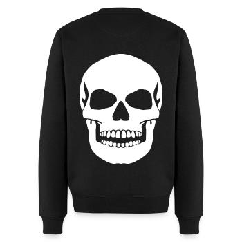 Gros crâne - Pull Premium bio Homme - noir - Dos - Nico (187cm)