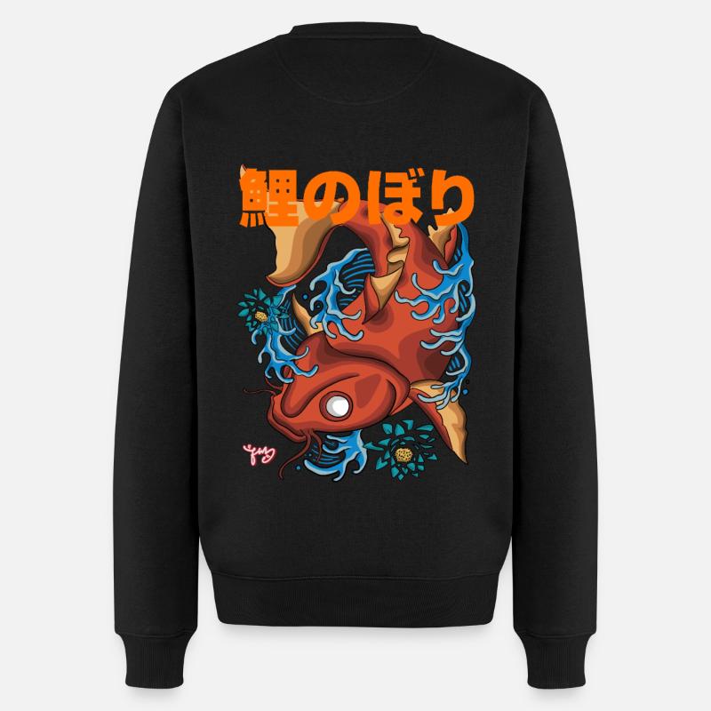 Koinobori - Männer Premium Bio Pullover - Schwarz