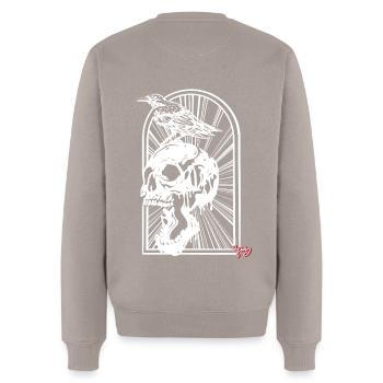 Skull - Men's Premium Organic Jumper - taupe - Back - Nico (187cm)