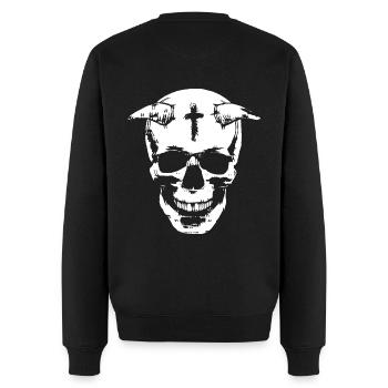 Devil - Men's Premium Organic Jumper - black - Back - Nico (187cm)