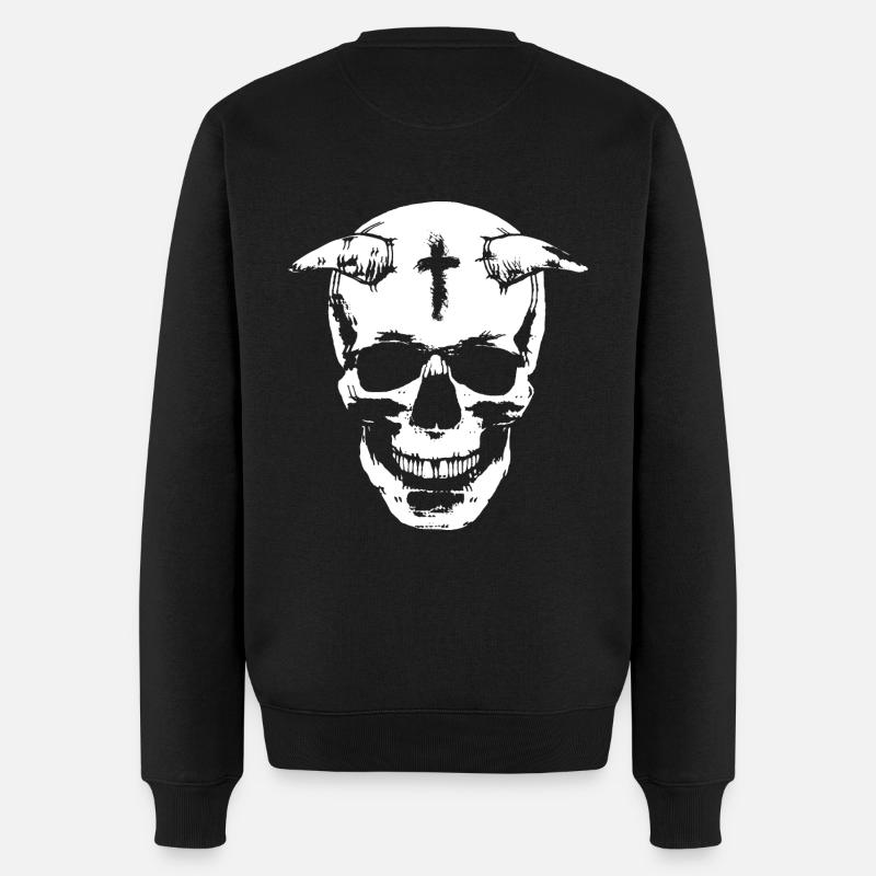 Devil - Men's Premium Organic Jumper - black