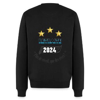 FINALLY RETIREMENT - Men's Premium Organic Jumper - black - Back - Nico (187cm)