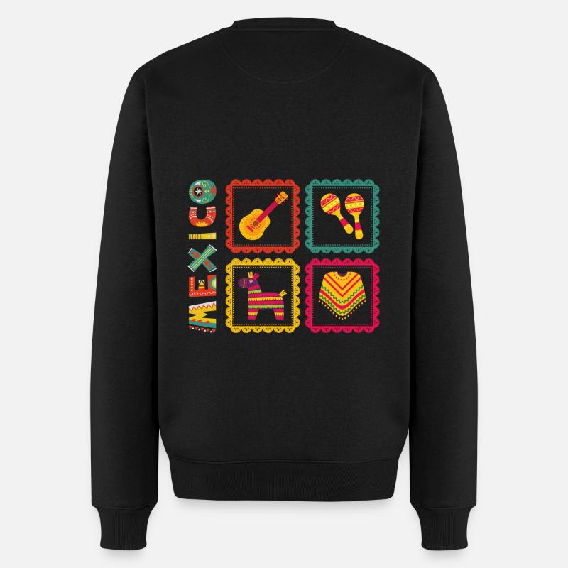 mexico - Männer Premium Bio Pullover - Schwarz