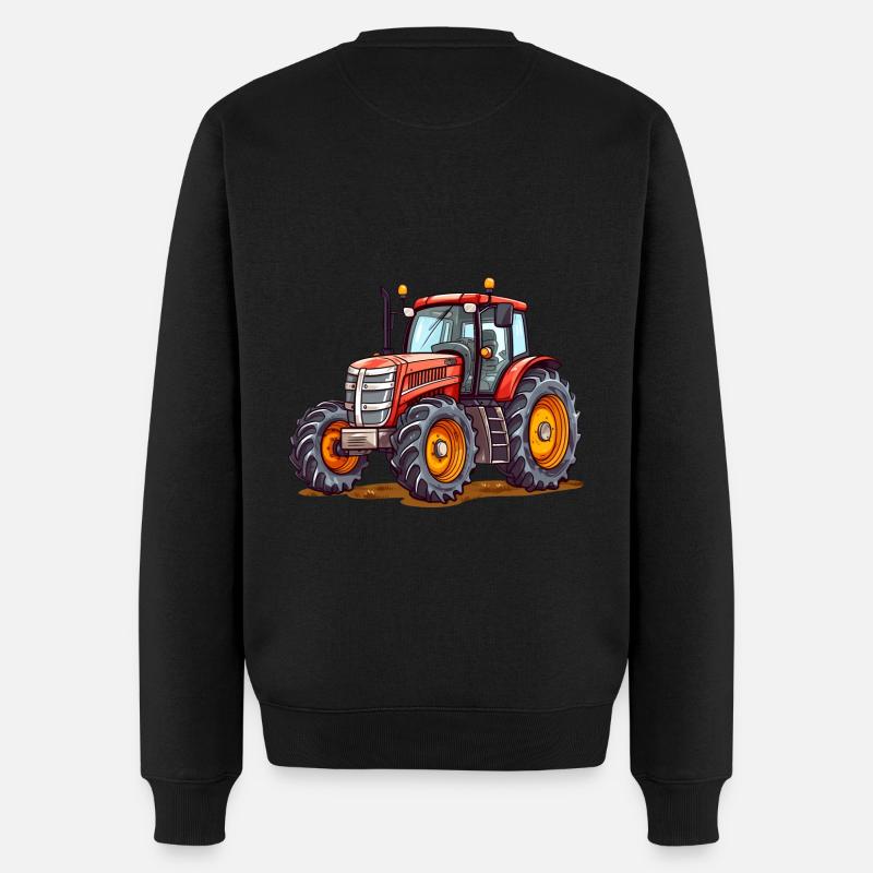 tracteur de dessin animé - Pull Premium bio Homme - noir