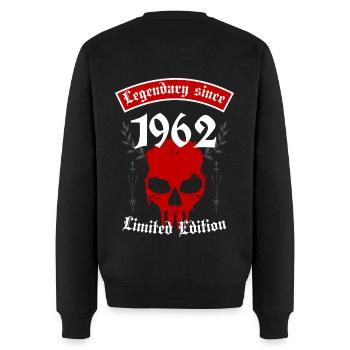 Legend since 1962 - Men's Premium Organic Jumper - black - Back - Nico (187cm)