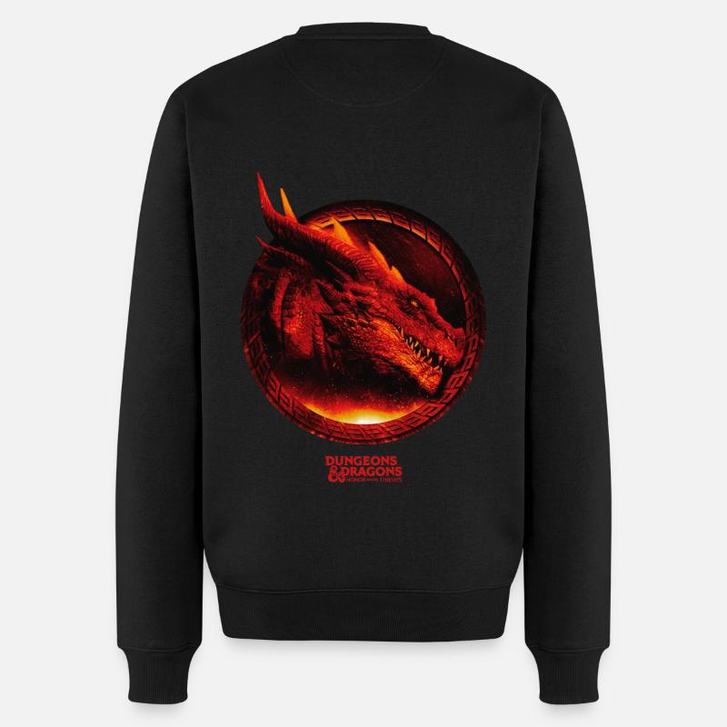Dungeons & Dragons Red Dragons Head - Men's Premium Organic Jumper - black