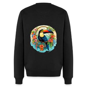 Toucan avec capteur de rêves - Pull Premium bio Homme - noir - Dos - Nico (187cm)