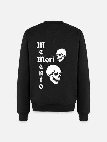 Memento Mori - Vampir Schädel - Männer Premium Bio Pullover - Schwarz
