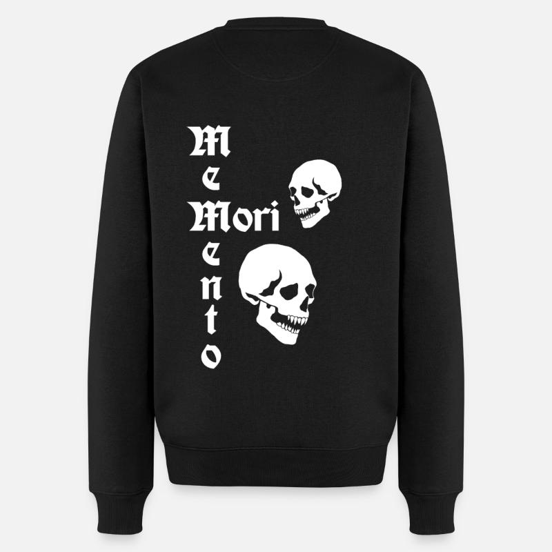 Memento Mori - Vampir Schädel - Männer Premium Bio Pullover - Schwarz
