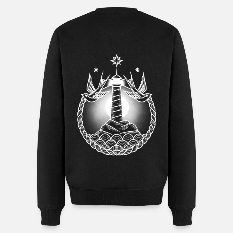 Lighthouse swallow - Pull Premium bio Homme - noir