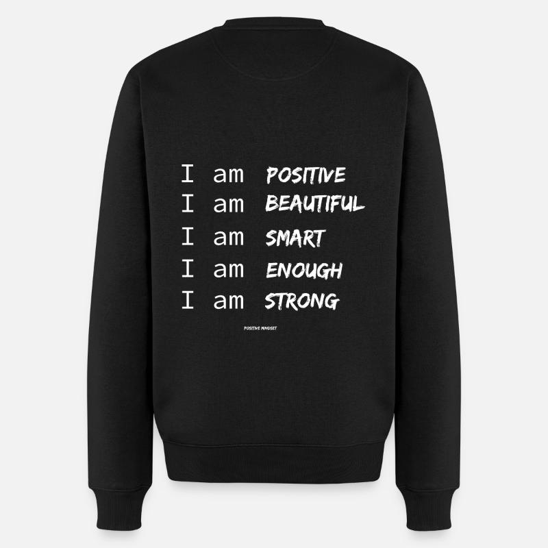 Positives Mindset - Männer Premium Bio Pullover - Schwarz