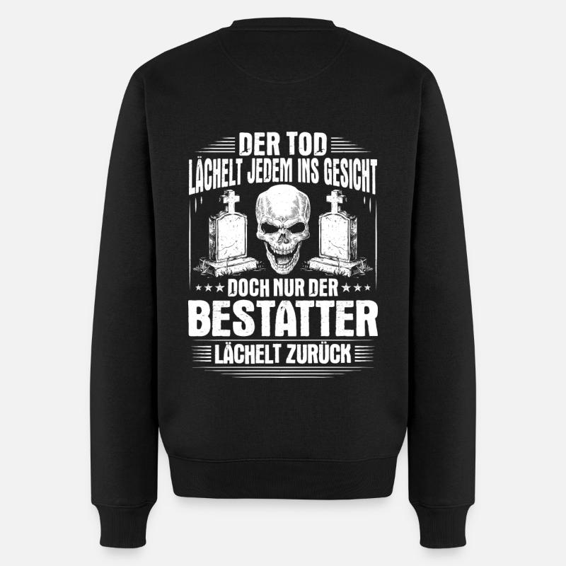 Bestatter Totengräber Leichenbestatter Mortician - Männer Premium Bio Pullover - Schwarz